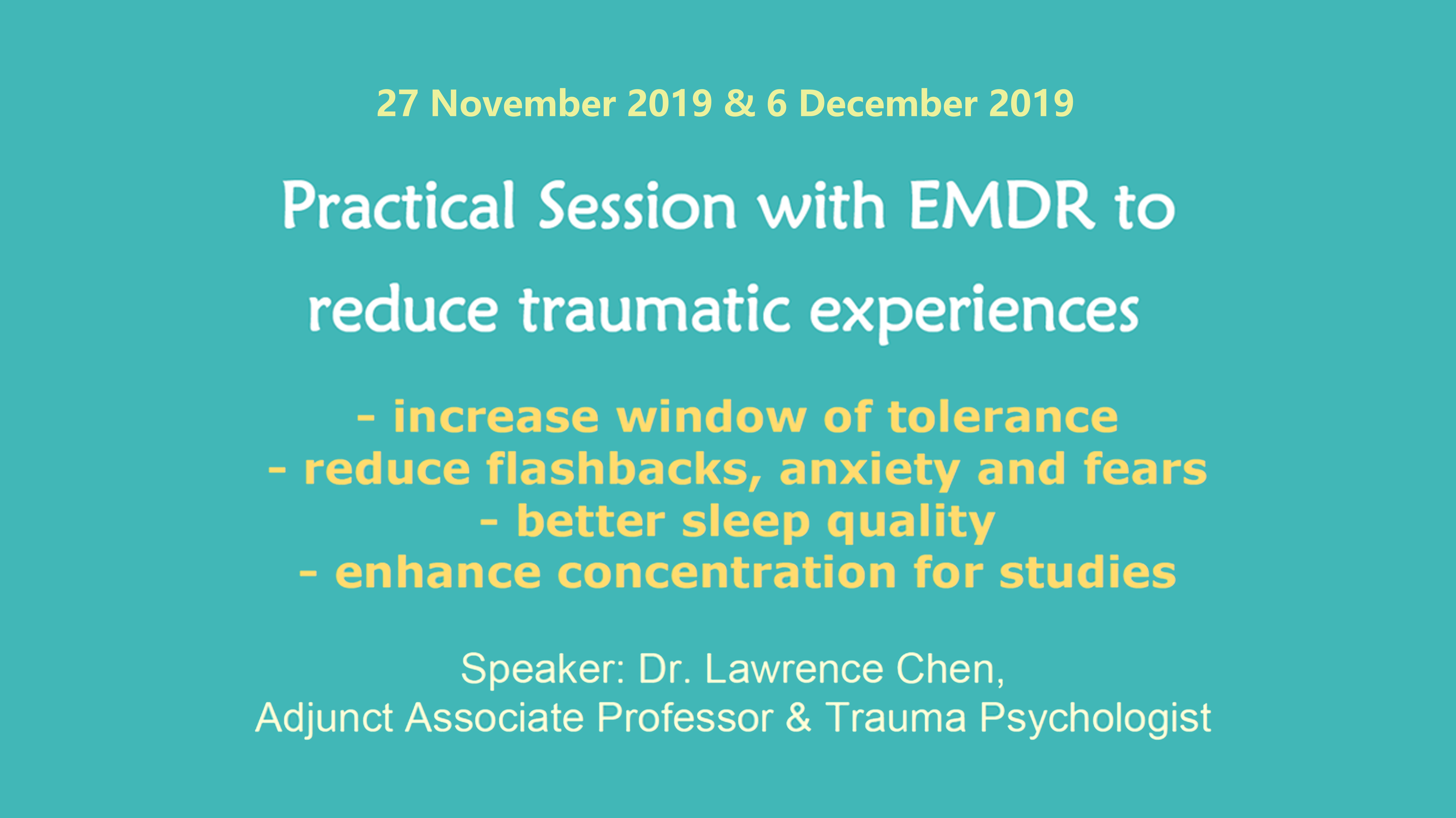 Practical Session with EMDR to reduce traumatic experiences